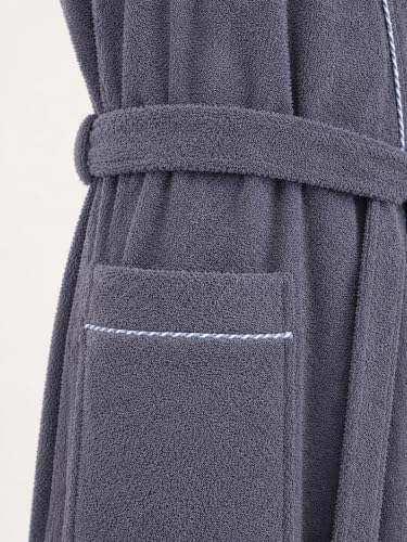 Image of RANGOLI Sunshine 100% Cotton Bathrobes For Women, 500 GSM Free Size Bath Robe With Rope,Ultra-soft, Lightweight & Highly Absorbent Luxurious Bath Gown /Bath Robe