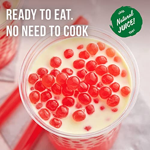 Inspire Food Popping Boba Pearls For Bubble Tea - 2 Lbs | Strawberry | Bursting Pearls Bubble | Real Fruit Juice For Shakes, Desserts, Smoothies | 100% Vegan & Glutenfree #TOP5