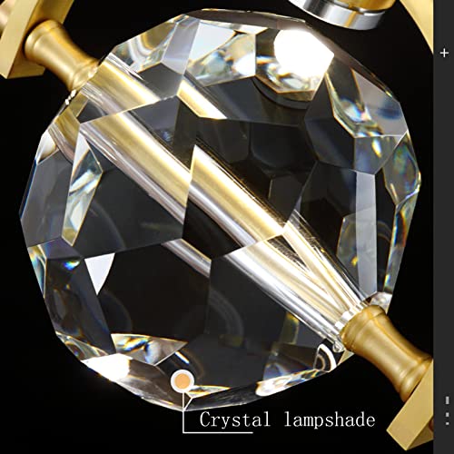 Lámpara de pared de cristal de 5W y aplique moderno dorado 6