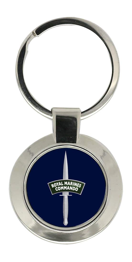 Giftshop Uk Unisex Silver Coloured Metal Royal Marines Dagger Key Ring