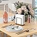Napkin Holder for Table, Wood Iron Standing Napkin Dispenser for Dining Table Farmhouse Cocktail Picnic Rustic Wooden Holders All Kitchen Dining Room Decor Black & Farmhouse Brown