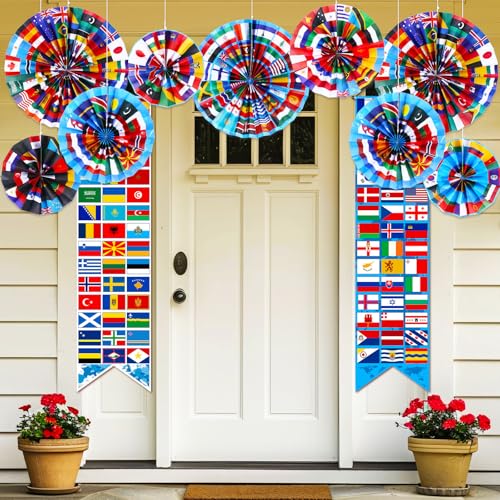Drapeaux du monde Outus : kit déco de fête multiculturelle pour vos soirées à thème