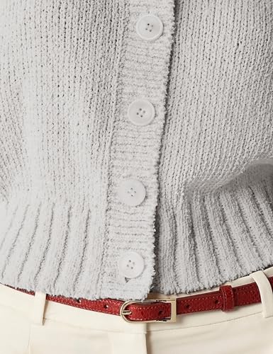 Womens 2025 Lightweight Cardigan Short Sleeve Knit Button Down Cropped Pullover Ribbled Sweater4