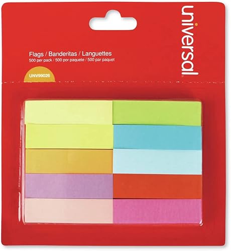 Miniatura 1 de Universal UNV99026 - Pestañas autoadhesivas de página de 12 pulgadas x 2 pulgadas, colores surtidos (500paquete)