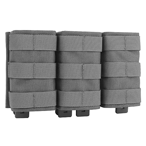 Pochette tactique triple 5.56 antichute nylon Molle pour éviter la perte de chargeur