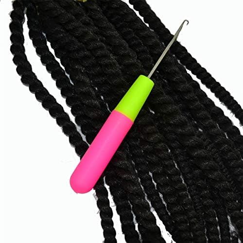 2Pcs Latch Hook Tool, Latch Hook Crochet Needle for Micro Braids, Hair Extension, Feather and Carpet — view 6