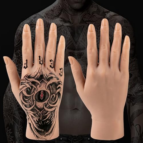 Veikmv Silicone Tattoo Practice Hand Fake Tattoo Skin for Artists & Beginners