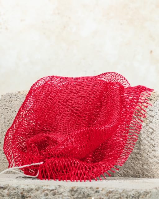Esponja exfoliante africana, auténtica y de origen ético de Nigeria (rosa, 1 unidad (paquete de 1))