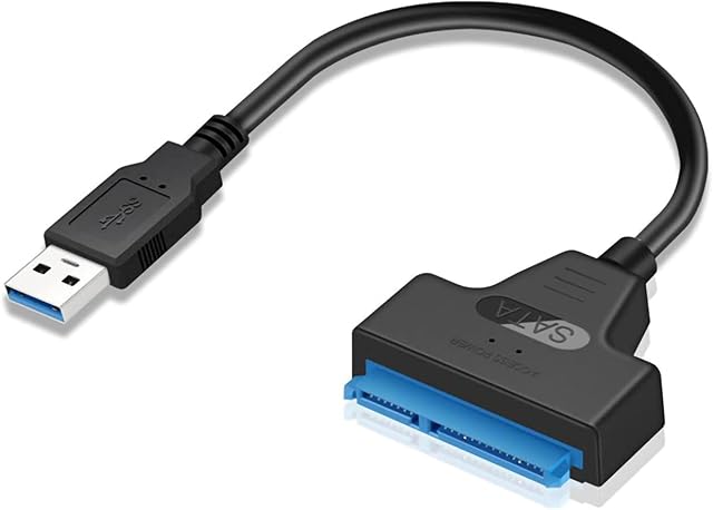 VJK USB 3.0 To SATA 22 Pin 2.5 Inch Hard Disk Drive SSD Adapter Connector Lead Cable Plug and Play Cable Hard Driver Adapter Compatible for 2.5 Inch HDD or SSD