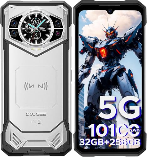 POPUX S200 Rugged Smartphone 5G Unlocked, 256GB+32GB RAM Rugged Phone with 1.32" Rear Screen, 10100mAh Battery,6.58" FHD+ 120Hz Display,100MP + 20MP Night Vision Camera,Dual SIM Waterproof Cell Phone