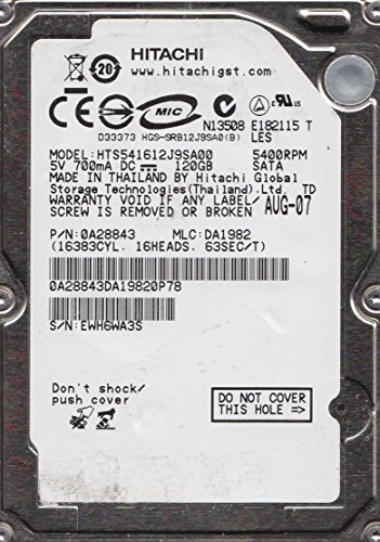 Disque dur SATA 120 Go 2,5 pouces Hitachi IBM 5400 rpm interne informatique