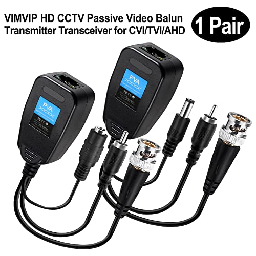 Passive Video Balun Connectors 10 Pair Video Power Balun Audio Connector BNC to RJ45 Network Transceiver Cat5e/Cat6 BNC to ethernet Adapter AHD/TVI/CVI/CVBS For 720P-2MP HD Security Camera System - Image 2