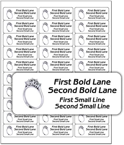 Jewelry Personalized Return Address Mailing Shipping Labels, Gift Sticker, Business Card, Thank You Message, Web Site Advertising, Personal Information (Label-03, 450 Labels on 15 Sheets)