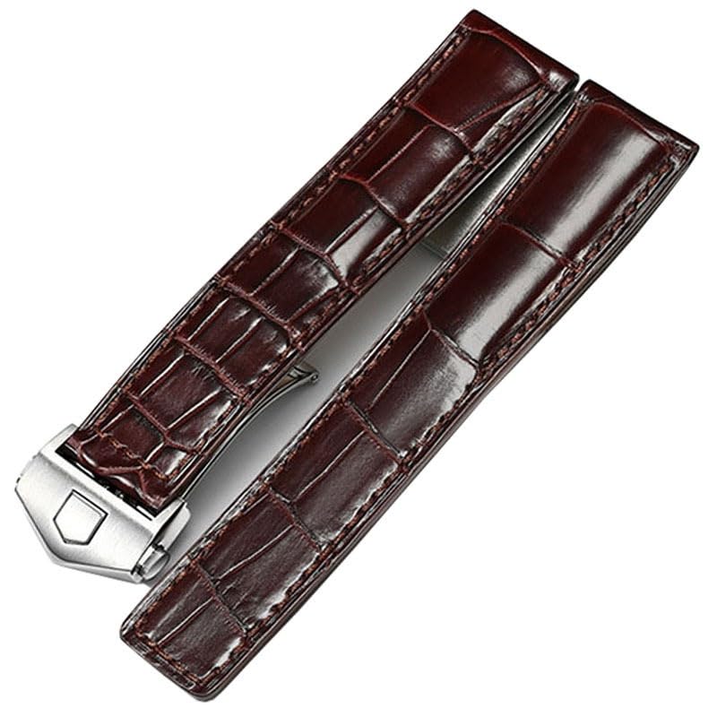Bracelet montre crocodile 19mm pour arborer un style élégant en TAG Heuer Carrera
