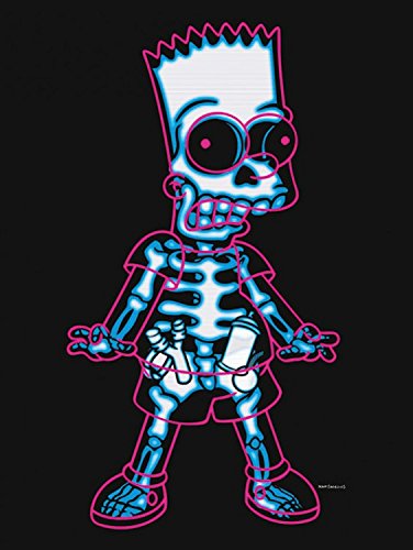 1art1 The Simpsons X-ray Bart Canvas Print 80 x 60 cm Stretched