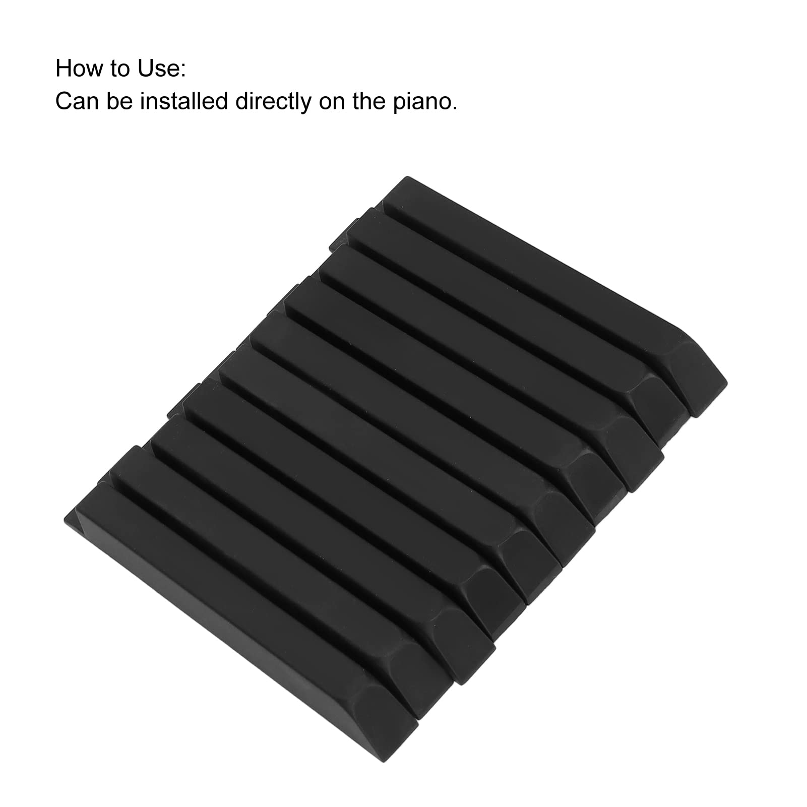 Touche piano, remplacement 10 cm 10 touches piano noires