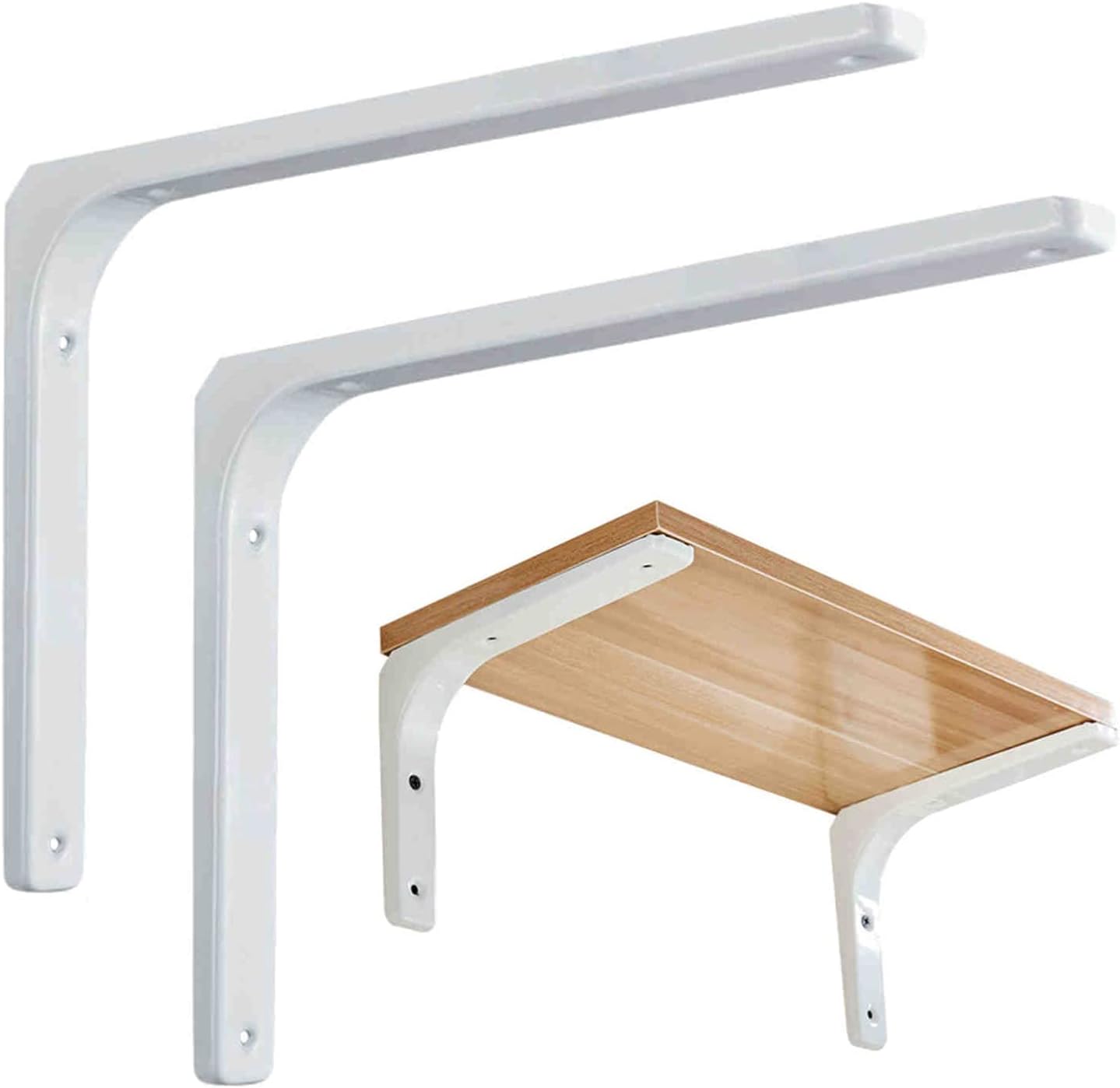 l shape brackets, L Brackets for Shelves Right Angle Bracket Wall Mounted Shelf Supports,for Hanging DIY Shelving Wall Shelves Book Support,1 Pair(Color:White,Size:200×150mm) ( Color : White , Size :