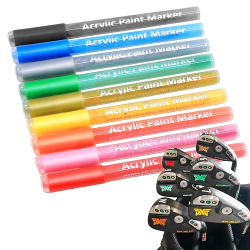 The Golfer Store Golf Club Paint-9Pcs Golf Pens&Amp;Golf Markers For Fill In, Customize Or Renovate Your Clubs And Diy Golf Balls