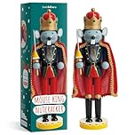 THE TWIDDLERS Wooden Mouse King Nutcracker 30cm / 12" - Hand-Painted Pine Wood Figure in Royal Uniform – Traditional Rat Villain from The Nutcracker Ballet with Moving Mouth for Holiday Display