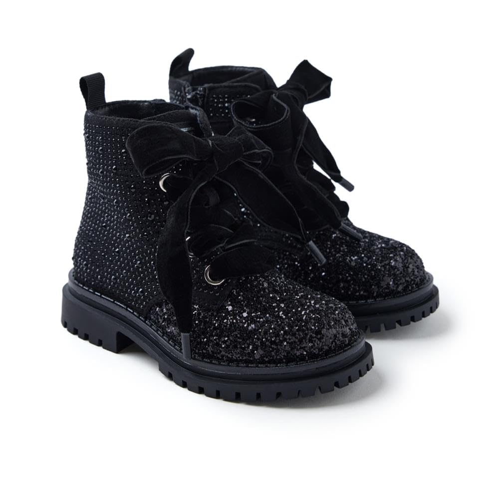 GIOSEPPO Women's Finchley Oxford Boot, Black/White, 5 UK