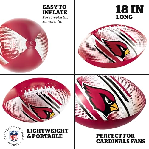 Image of BigMouth 18 inch Inflatable Pool Football Officially Licensed NFL Fan Gear Merchandise Beach Ball Games for Adults and Teens