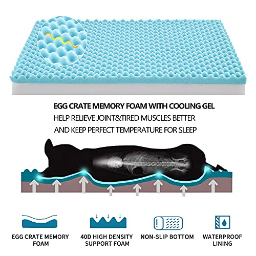 PETABBY Memory Foam Dog Bed for Large Dogs Orthopedic, Waterproof Cooling Dog Bed with Liner and Removable Washable… - Image 2