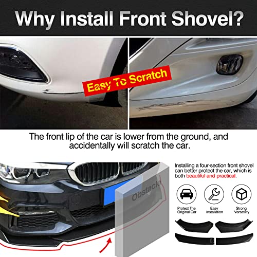 Top10 Racing Universal Carbon Fiber Pattern Style Front Bumper Lip Chin Spoiler Compatible With Audi, Ford, Bmw, Honda, Chevrolet, Civic, Benz, Mazda, Gmc Car #TOP3