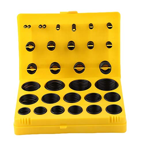 Emily 404Pcs Rubber Series O Ring Assortment Seal Plumbing Garage Kit With Case yellow