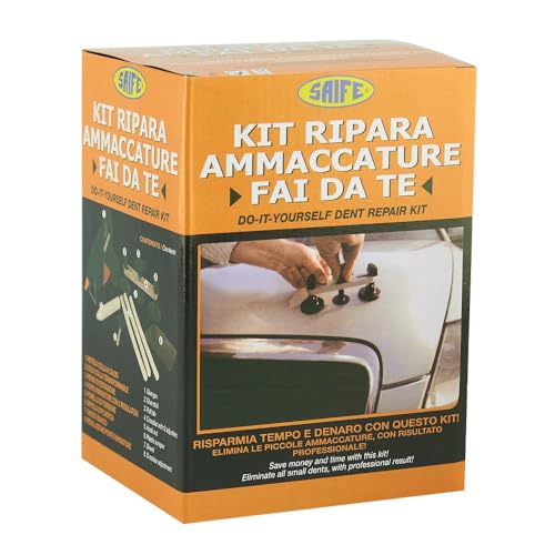 Saife, Kit Ripara Ammaccature Carrozzeria, Kit Riparazione Auto Fai Da Te, Ventose Tirabolli Senza Verniciatura - 2