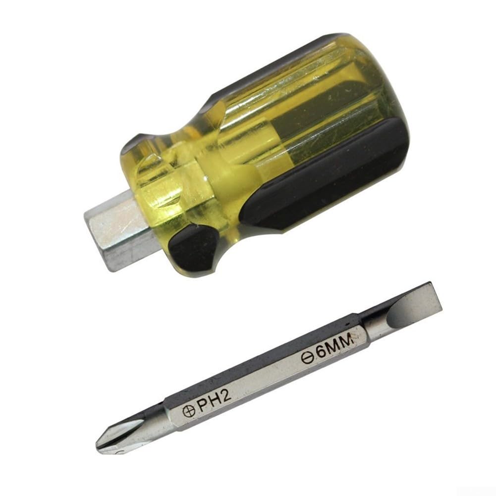 Tournevis ergonomique antidérapant avec double tête, PH2 et SL6 pour des tâches d'entretien et de réparation efficaces à la maison