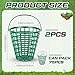 Halloscume 2 Pcs Golf Ball Basket, Can Hold 75 Balls Golf Ball Container with Handle Ball Holder Contain Stadium Accessories Golf Ball Storage Bucket for Golf Storage Accessories(8.7 x 8.7 Inch)