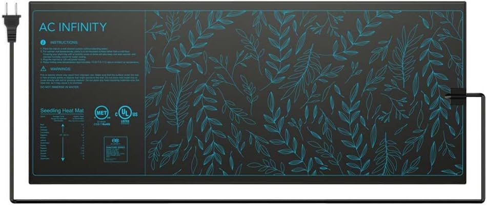 SUNCORE A7, Waterproof Seedling Heat Mat 48" x 20.75" MET Certified Heating Pad for Indoor Gardening, Hydroponics, Germination, Cloning