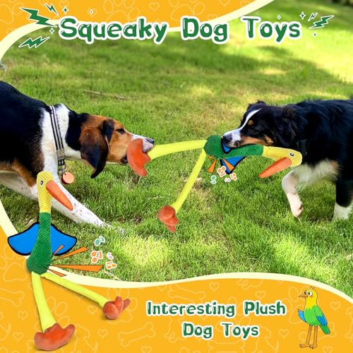 Image of Fuufome Large Squeaky Dog Toys - Plush Crinkle Dog Toy for Small, Medium, and Large Breeds - Fun for Indoor Puppies and Senior Pups Playing
