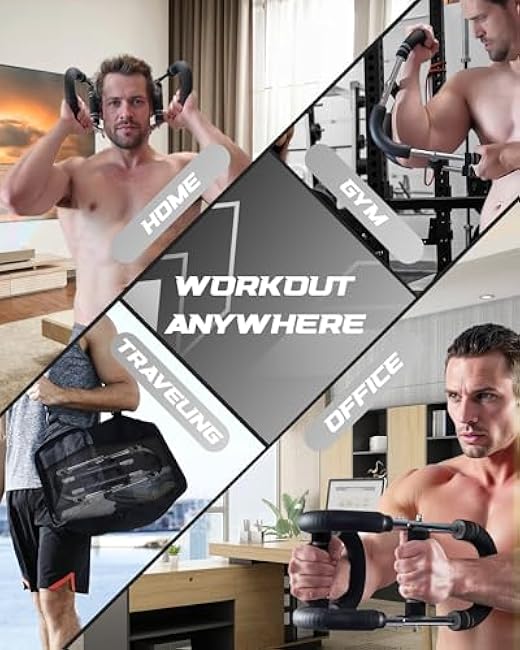 2025 Pro Twister Arm Trainer, Adjustable Power Twister Bar, Chest Shoulder Arm Workout Equipment, Portable Detachable Upper Body Fitness Machine for Home & Gym