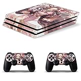 ZHENGJC Kimetsu No Yaiba_Kamado Nezuko PS4 Controller and Console Skin Sticker Protective Cover Wireless/Wired Gamepad Full Body Vinyl Decal white-style-9 for Pro