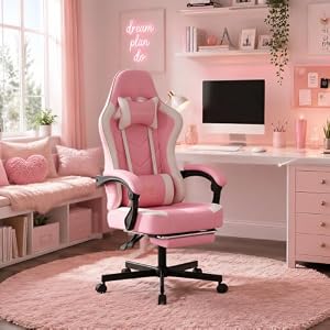 Mistpeople Gaming Chair, Ergonomic High Back Computer Chair with Footrest, Lumbar Support & Pocket Spring Cushion, Comfortable Swivel Home Office Desk Chair for Adults — photo 5 of 6