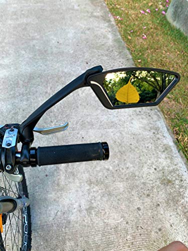 Meachow New Scratch Resistant Glass Lens,Handlebar Bike Mirror, Rotatable Safe Rearview Mirror, Bicycle Mirror,(Silver Right Side) Me-010Rs #TOP5