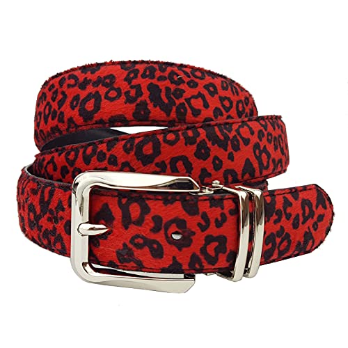 Faux Fur Leopard Print Belt