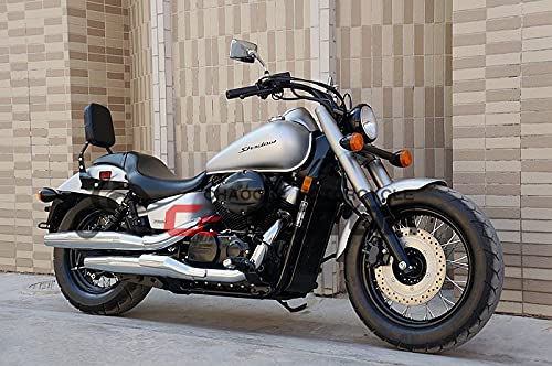 Promise Faster Black Backrest Sissy Bar With Leather Pad Compatible For Honda Vt750 Shadow Spirit 2007-2014 Vt750C2B Shadow Phantom 2010-2017 #TOP5