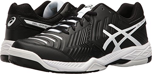 ASICS Men's Gel-Game 6 Tennis Shoe, Black/White, 9.5 M US