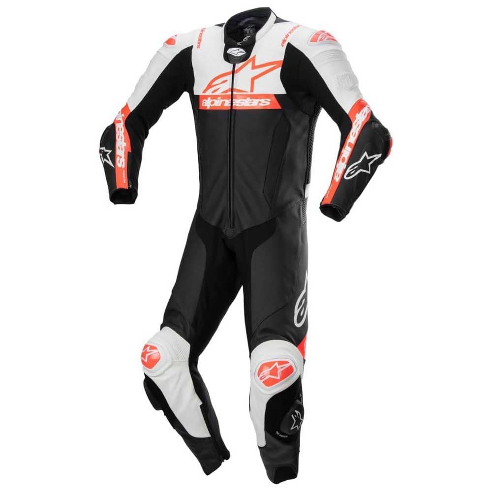 Alpinestars Missile V2 Ward 1-Piece Leather Suit (Black/White/Red, 50)