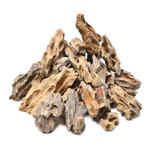 KINGRUI Natural Rocks Dragon Stone 1-2.5 Inches Decorative Rocks for Miniature Terrariums,Fairy Gardens,Bonsai,DIY Crafts, Aquariums Dioramas & Wargaming-1lb