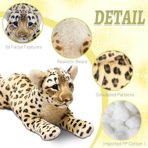 Peluche léopard doux pour compagnon de sommeil des bébés