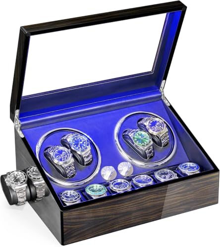 Image of ANWBROAD Watch Winder for Automatic Watches with Adapter, Piano Paint, LED