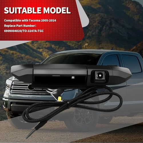Image of Nakkaa Tailgate Handle Rear View Backup Camera Compatible with Tacoma 2005-2014 Tailgate Door Handle with Replacement Parking Cameras 6909004020