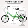 Barbella Adult Folding Tricycles Folding Bikes, 7 Speed 20/24/26 Inch 3 Wheel Adult Trikes Cruiser Bike with Large Basket, Foldable Tricycle for Adults, Women, Men, Seniors #2