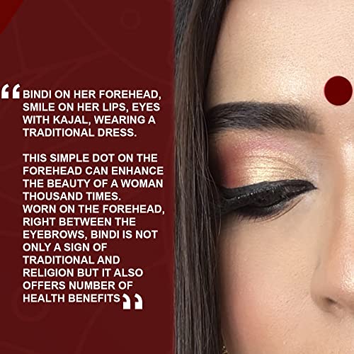 Image of PERPAA Kumkum Dark Maroon Round Bindi Book for Ladies Forehead Pack of 2-15 Flaps Each Box (Stick On) (09,Diameter 2mm)