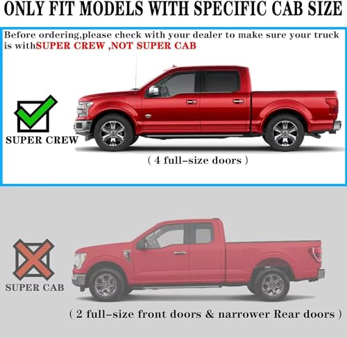 Image of COMNOVA Pair Running Board for 2017-2026 Ford F250 Superduty Crew Cab