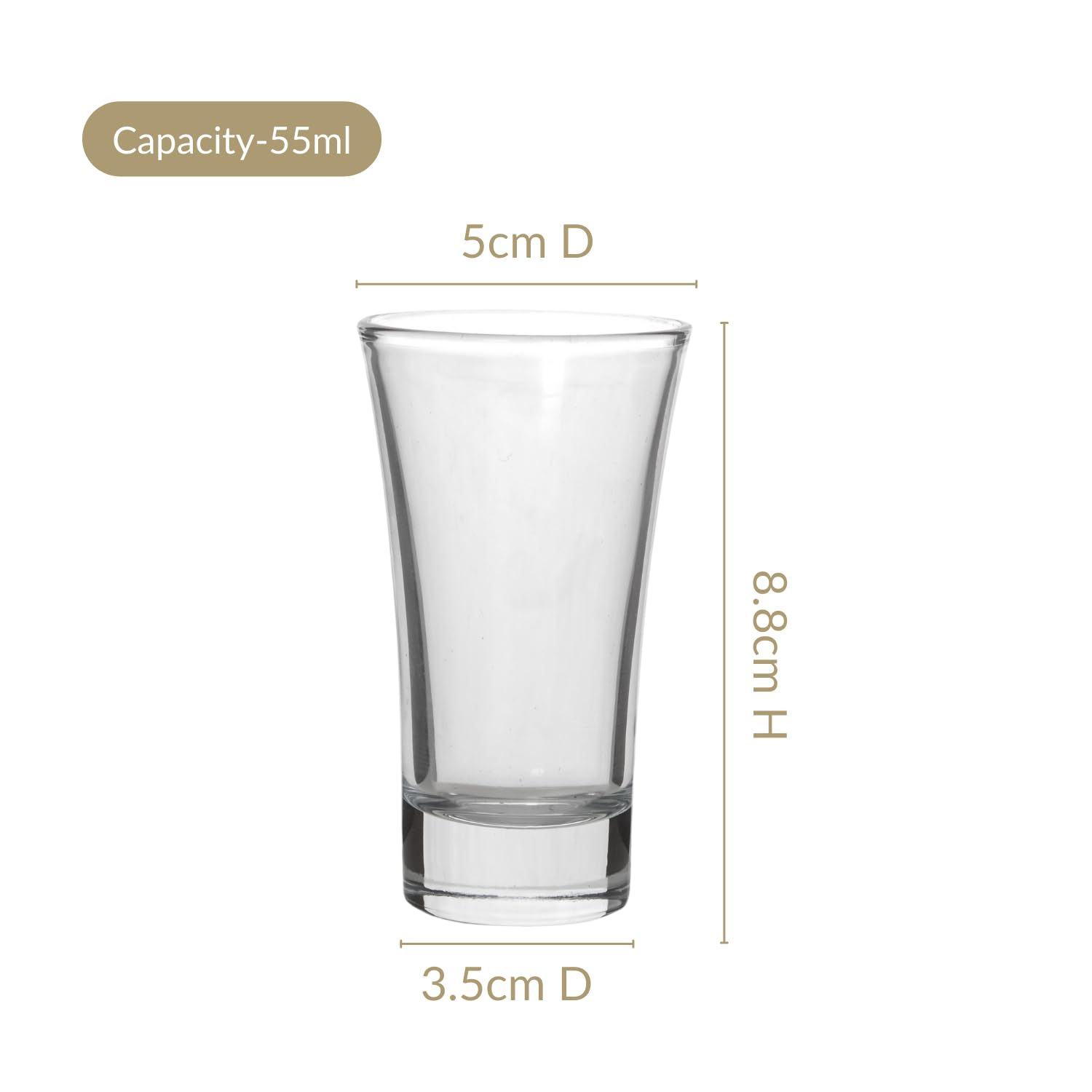 Nestasia Shot Glasses Set of 9 Classic Shaped | Lead-Free, Durable, and Elegant Glassware for Vodka, Tequila, and Cocktails (55ml), Transparent 4