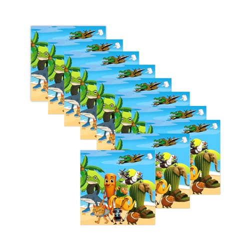20 Pezzi Brainrot Tovaglioli Compleanno, Tung Tung Tung Sahur Tovaglioli di Compleanno per Bambini, tovaglioli di Carta per Feste, Decorazioni compleanno Brainrot per Ragazze e Ragazzi